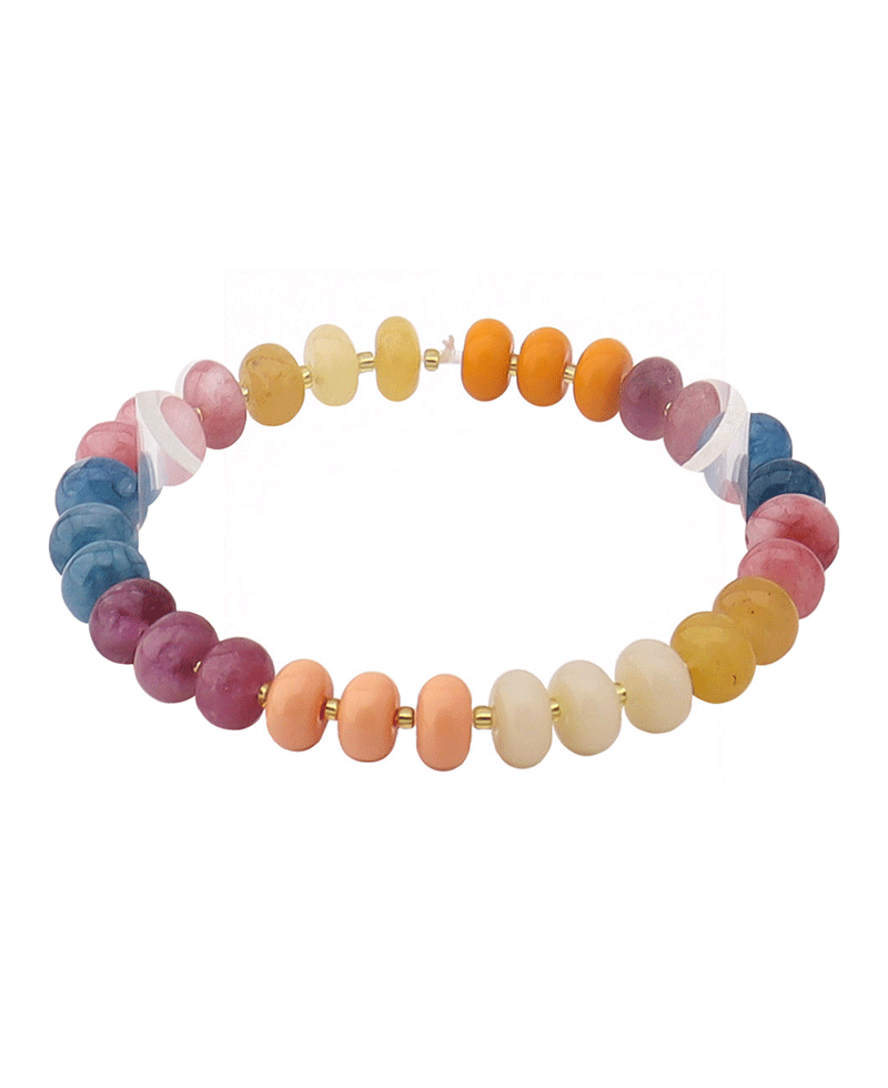 Multi Color Bead Stretch Bracelet