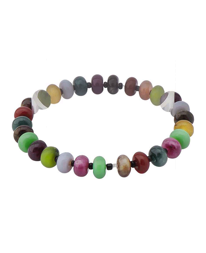 Multi Color Bead Stretch Bracelet