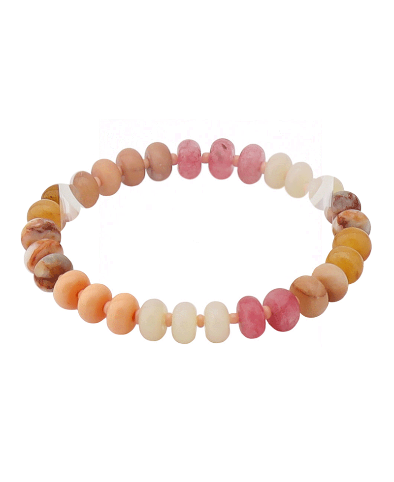 Multi Color Bead Stretch Bracelet