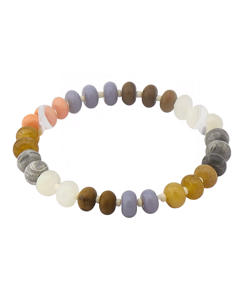 Multi Color Bead Stretch Bracelet