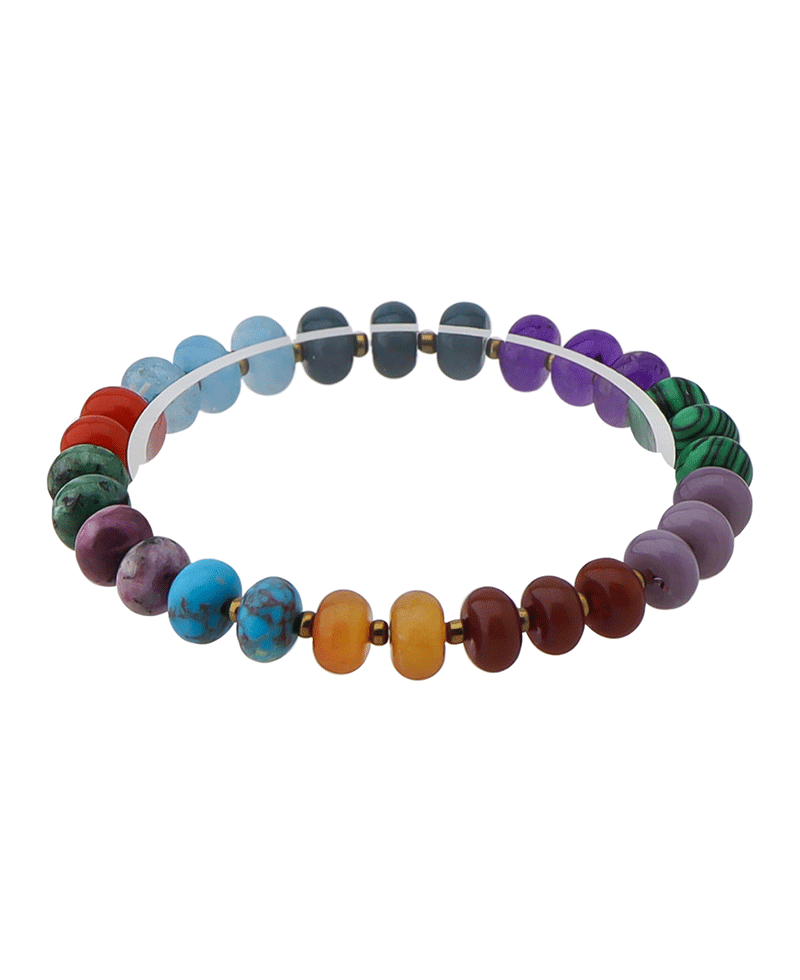 Multi Color Bead Stretch Bracelet