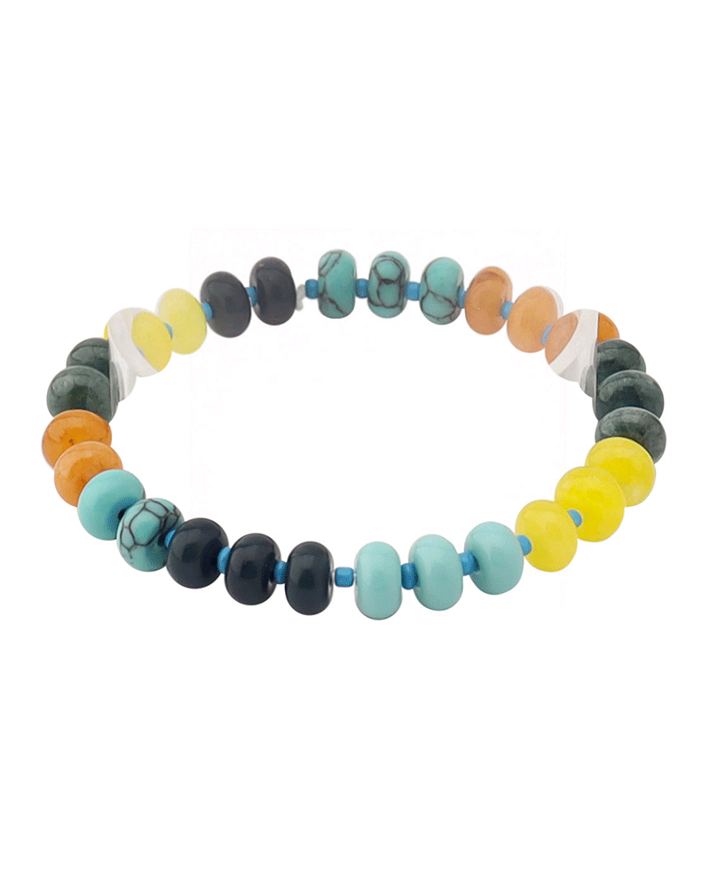 Multi Color Bead Stretch Bracelet