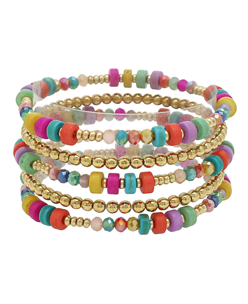 Multi Bead 5 Set Bracelet