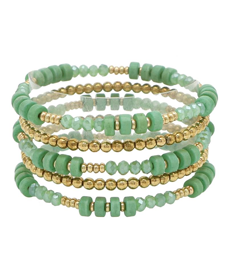 Multi Bead 5 Set Bracelet