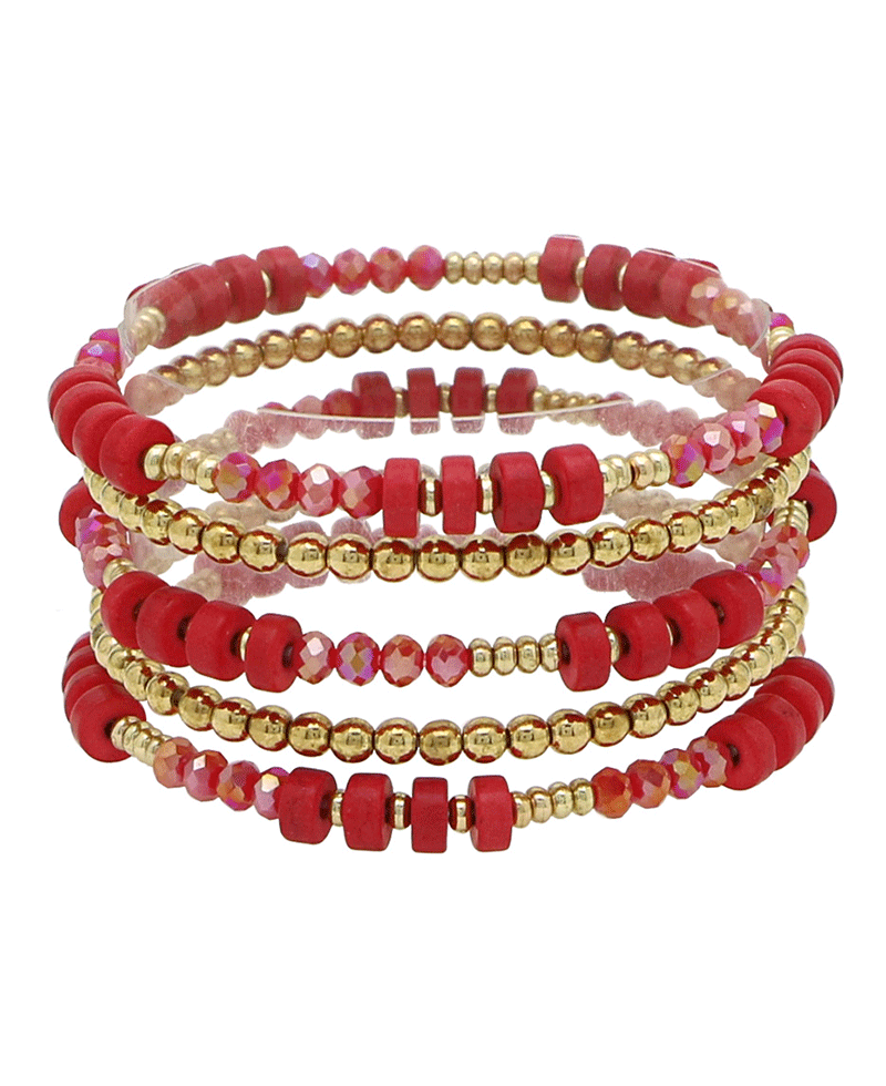 Multi Bead 5 Set Bracelet