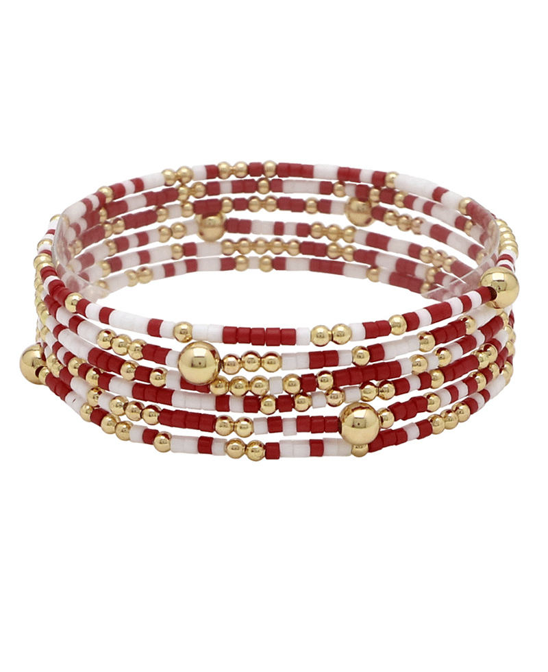 Multi Row Seed Beads Bracelet