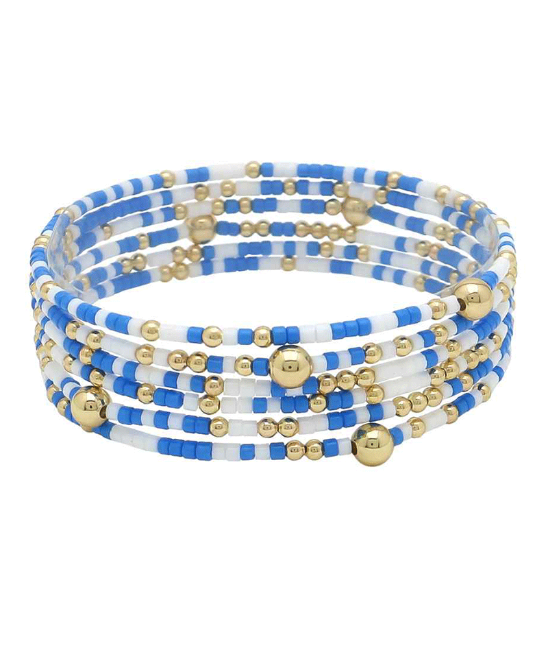 Multi Row Seed Beads Bracelet