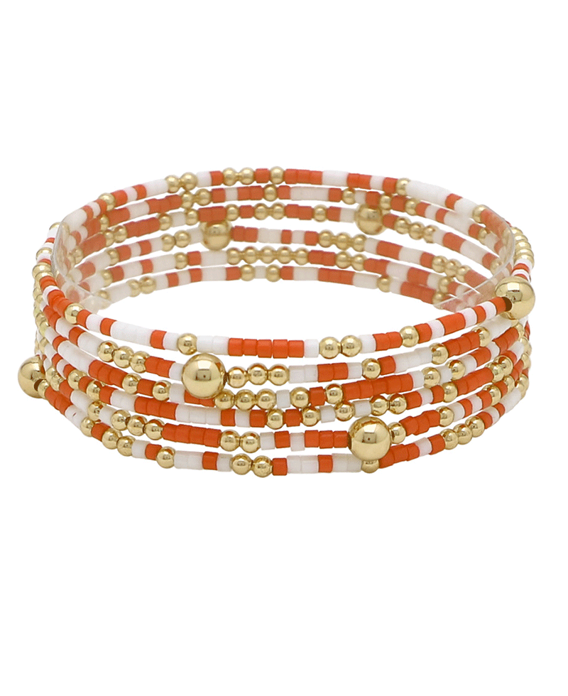 Multi Row Seed Beads Bracelet