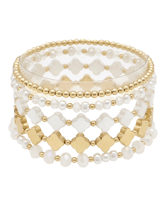 Clover & Beads 5 Set Bracelet