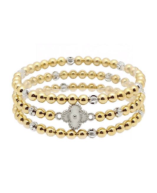 Clover Accent CCB Ball 3 Set Bracelet