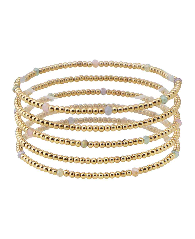 Stone Accent CCB Stretch Bracelet