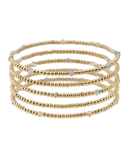 Stone Accent CCB Stretch Bracelet