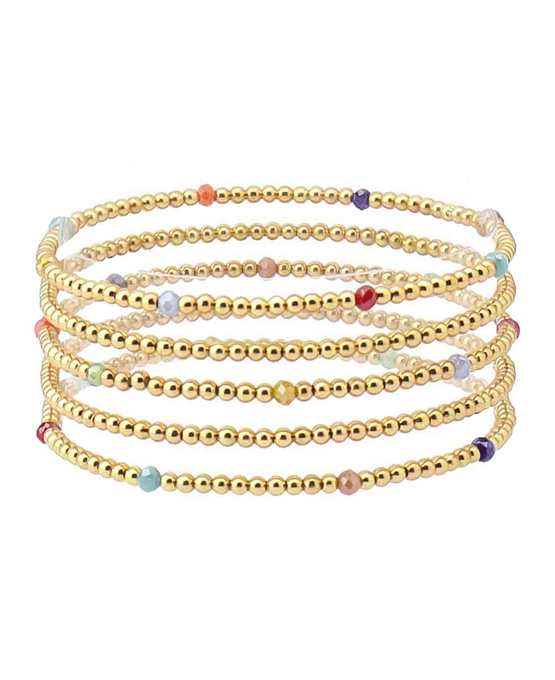 Stone Accent CCB Stretch Bracelet