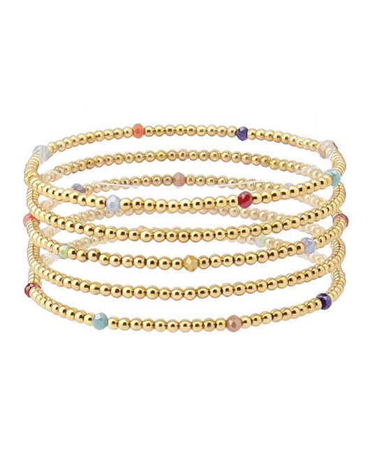 Stone Accent CCB Stretch Bracelet