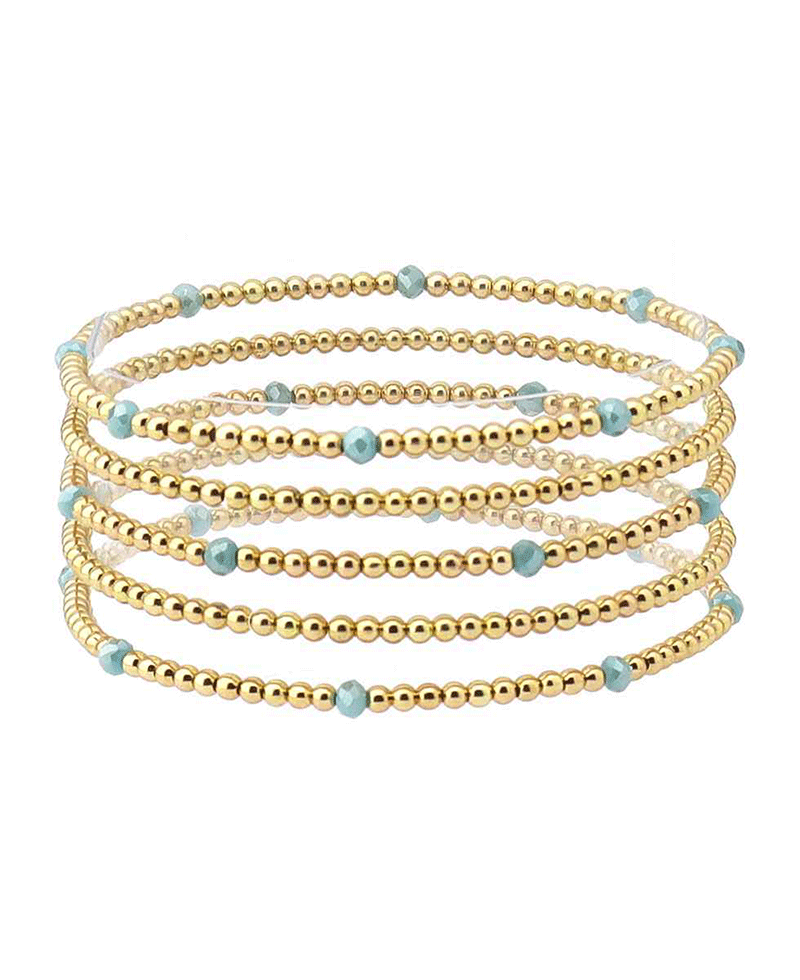 Stone Accent CCB Stretch Bracelet