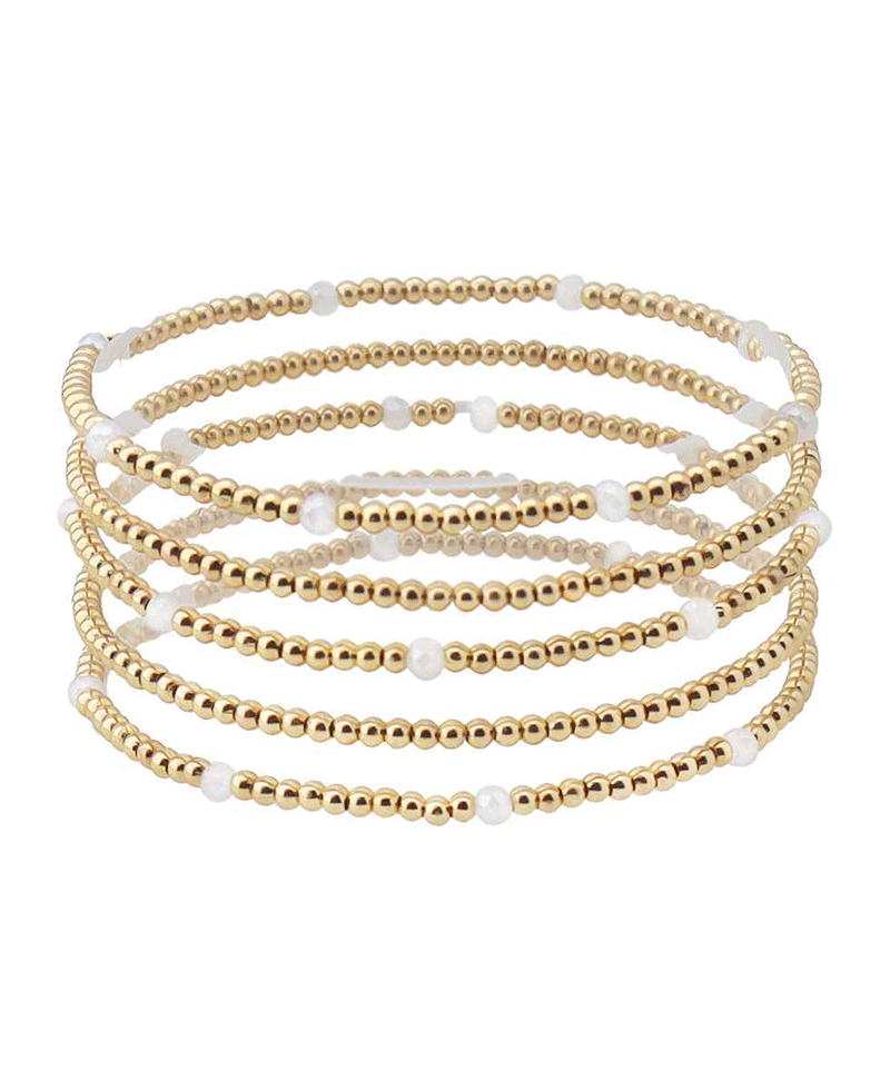 Stone Accent CCB Stretch Bracelet