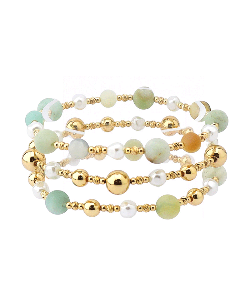 Multi Bead 3 Set Bracelet
