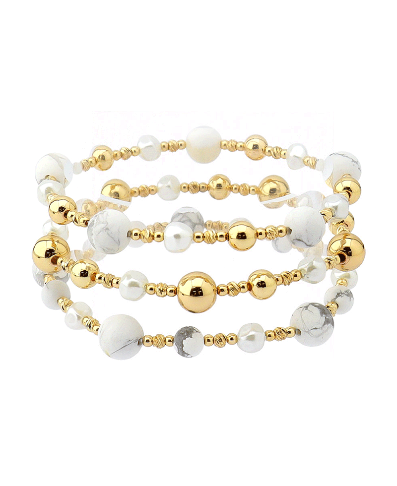 Multi Bead 3 Set Bracelet
