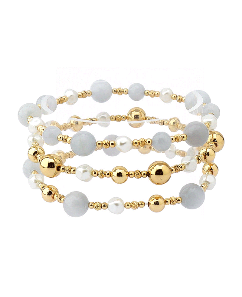Multi Bead 3 Set Bracelet