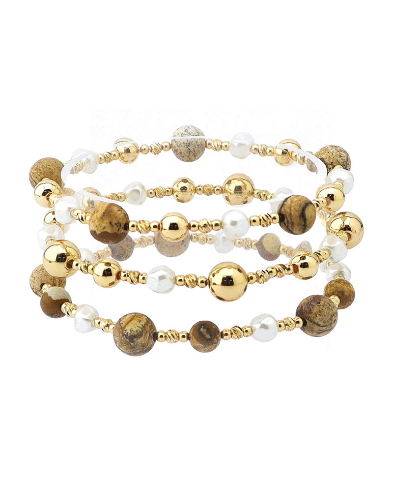 Multi Bead 3 Set Bracelet