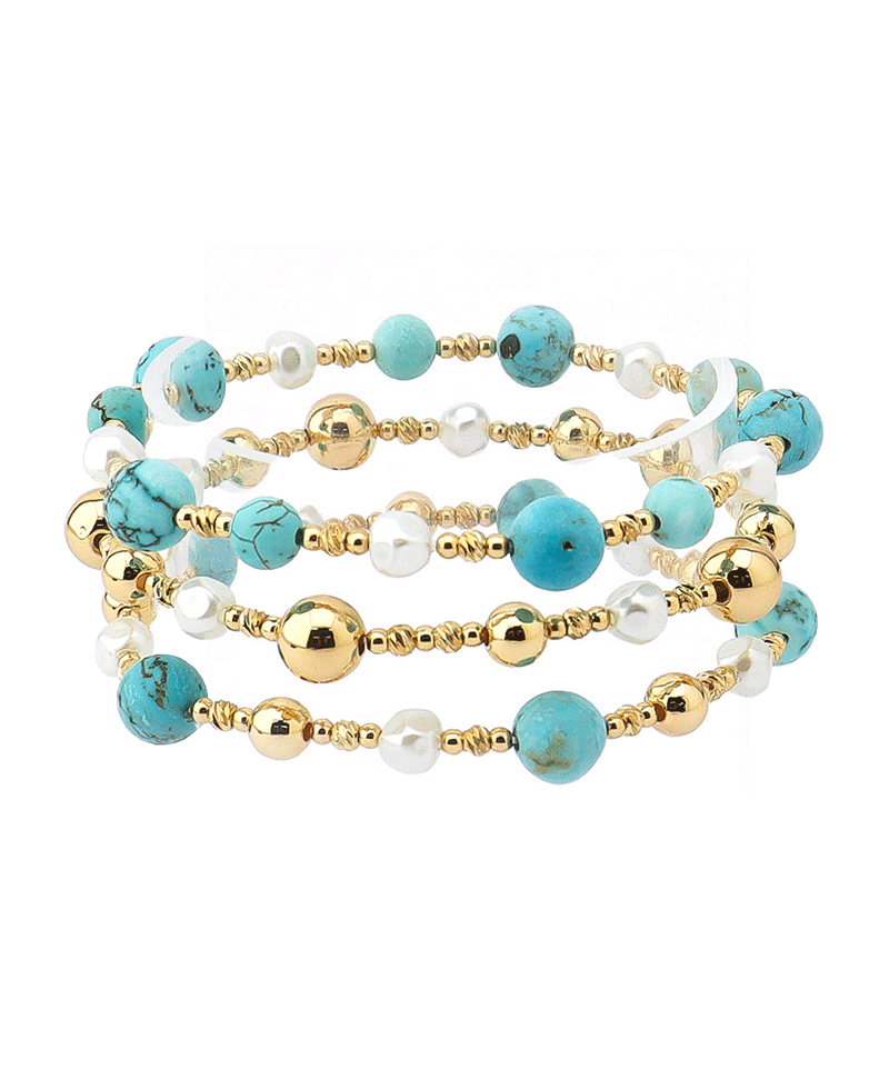 Multi Bead 3 Set Bracelet