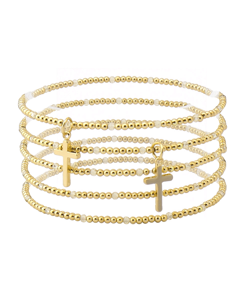 CCB w/ Cross 5 Set Bracelet