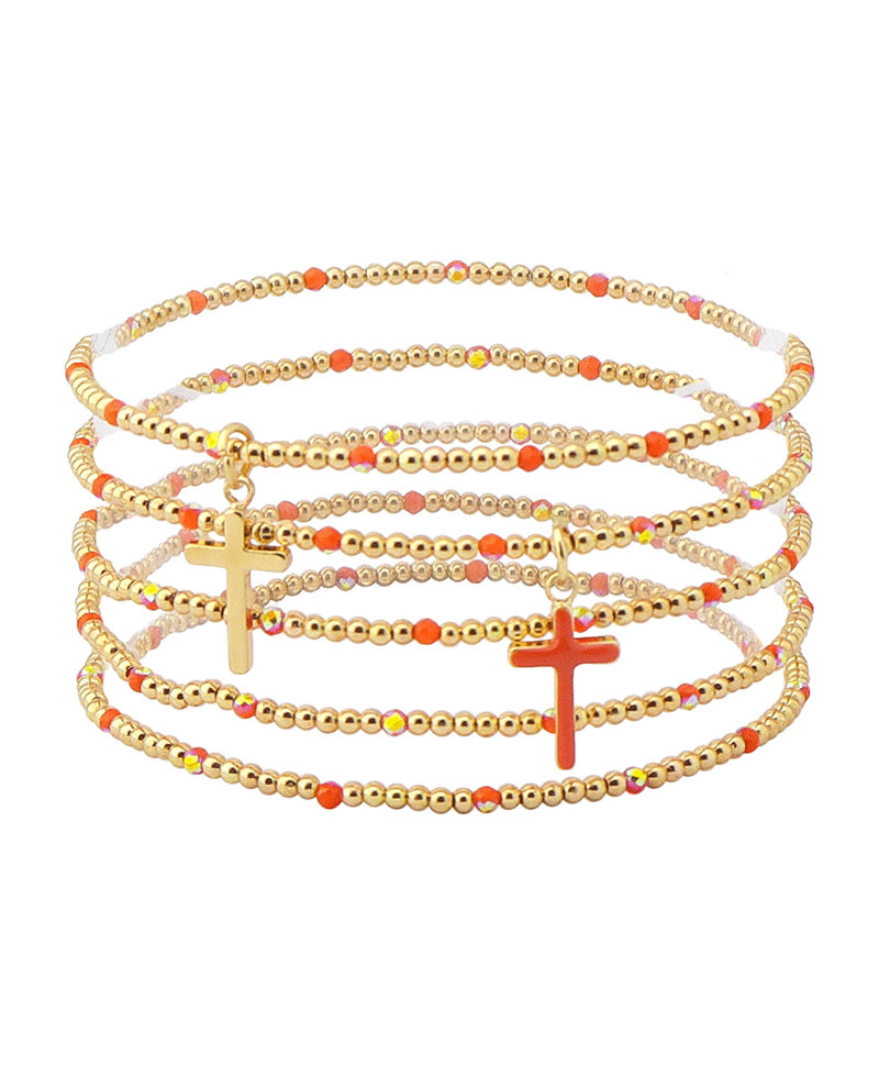 CCB w/ Cross 5 Set Bracelet