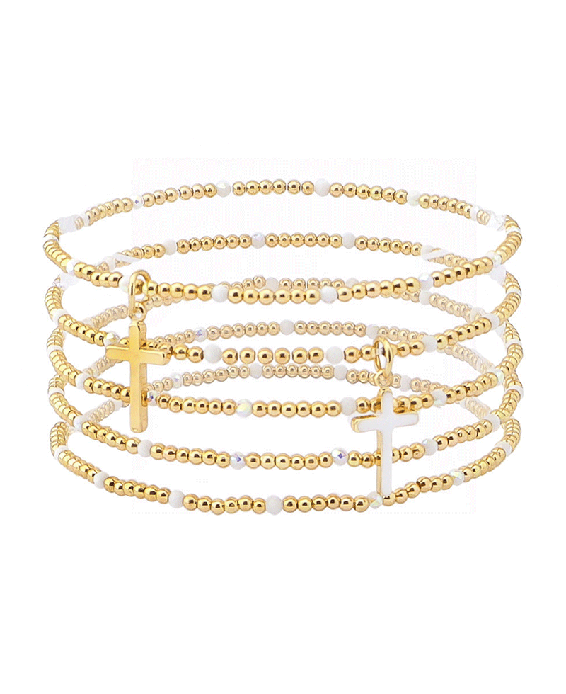 CCB w/ Cross 5 Set Bracelet