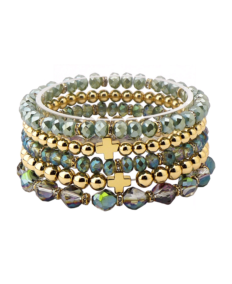Multi Bead Stretch Bracelet