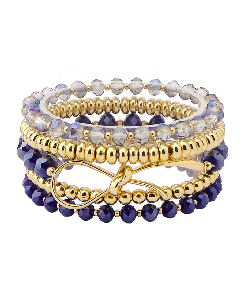 Knot Accent Multi Bead Bracelet