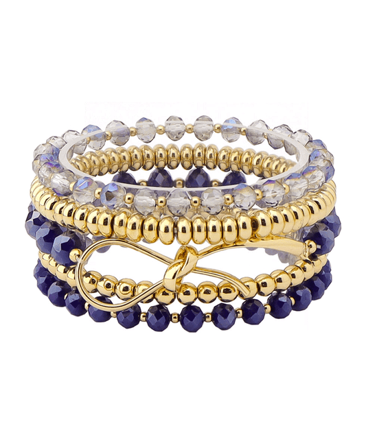 Knot Accent Multi Bead Bracelet