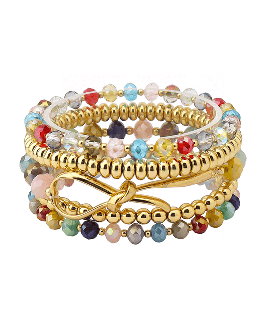 Knot Accent Multi Bead Bracelet