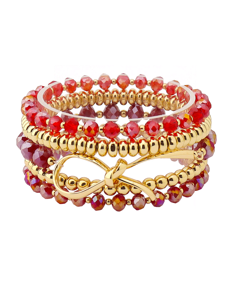 Knot Accent Multi Bead Bracelet
