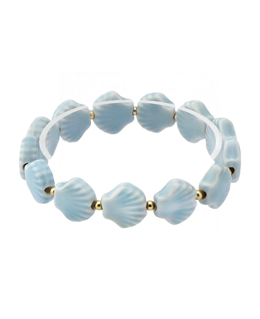 Ceramic Shell Stretch Bracelet