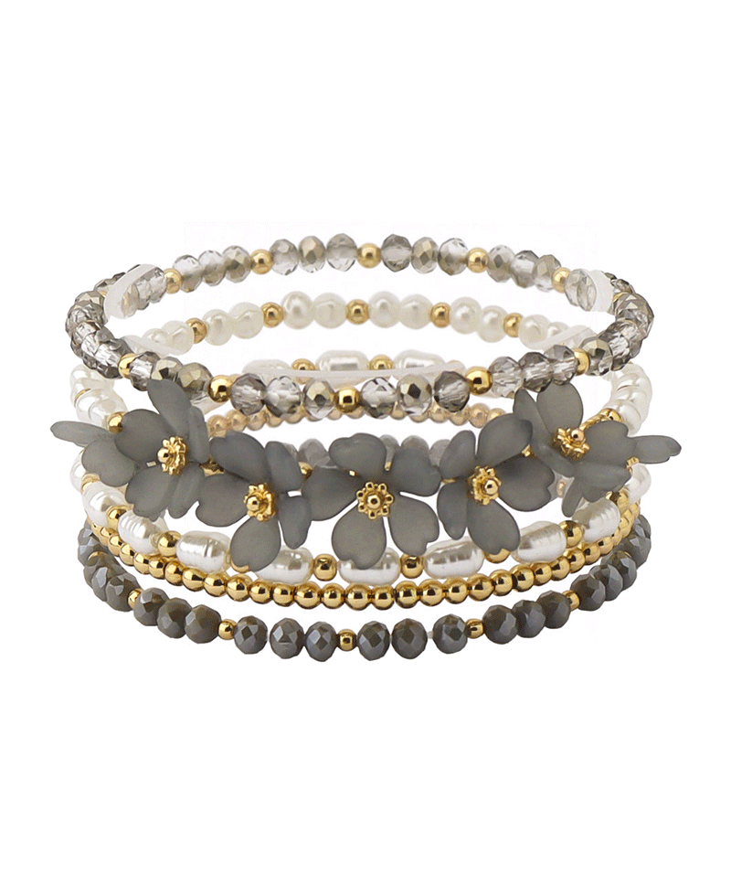 Flower Multi Bead Bracelet