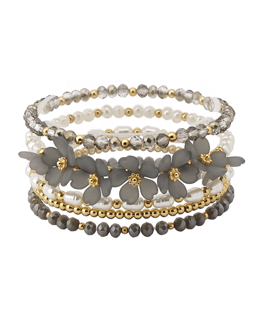 Flower Multi Bead Bracelet