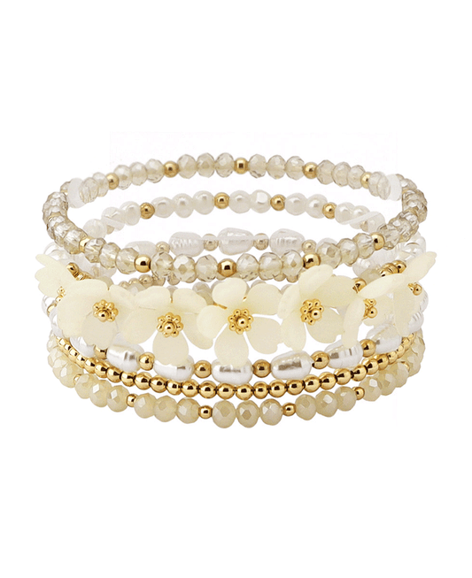 Flower Multi Bead Bracelet