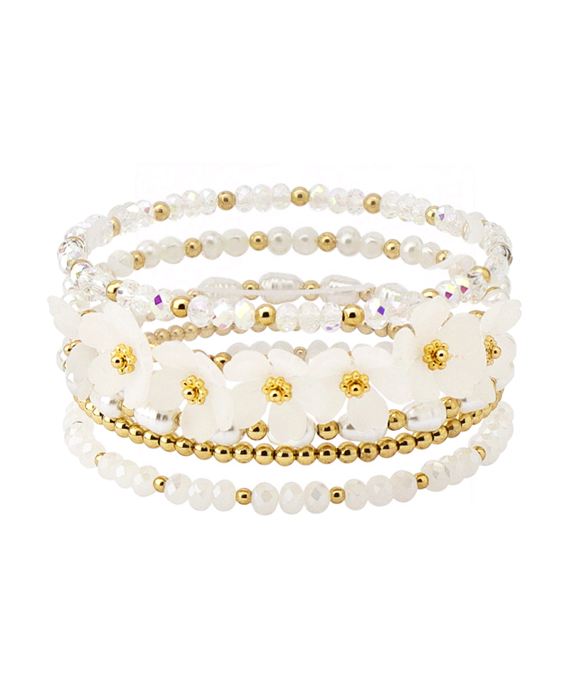 Flower Multi Bead Bracelet