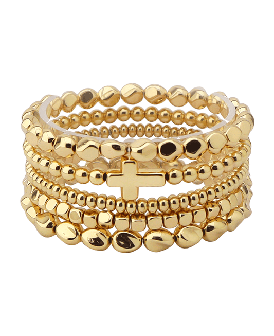 Cross Accent Multi CCB Bracelet