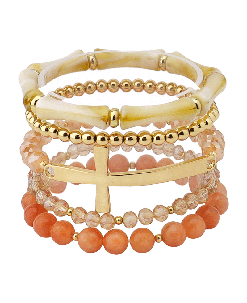 Cross Multi Bead Bracelet