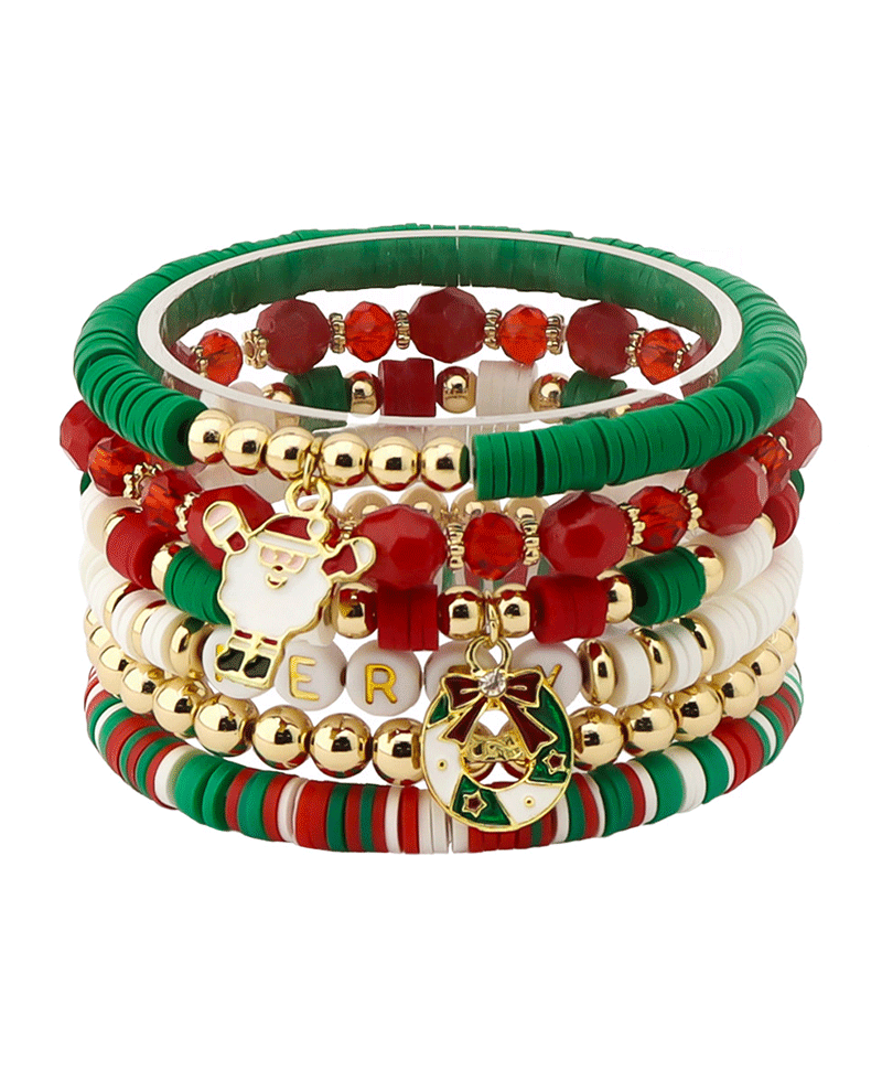 Multi Charm Christmas Bracelet