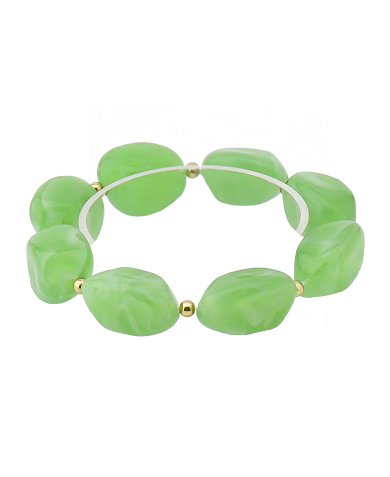 Multi Shape Bead Stretch Bracelet