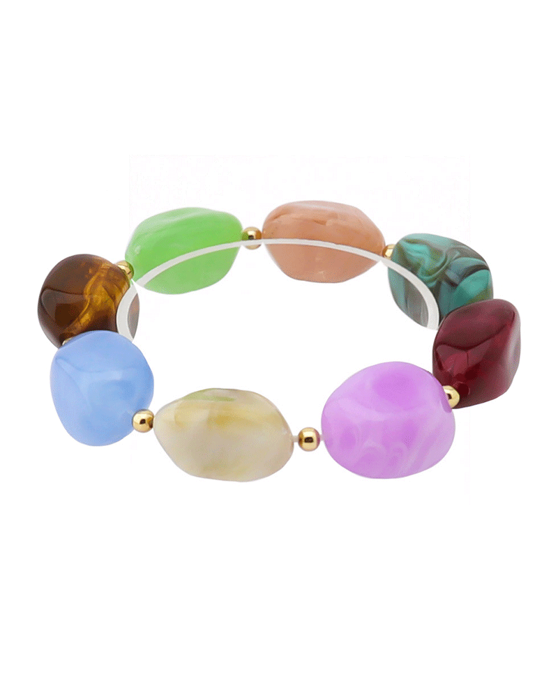 Multi Shape Bead Stretch Bracelet