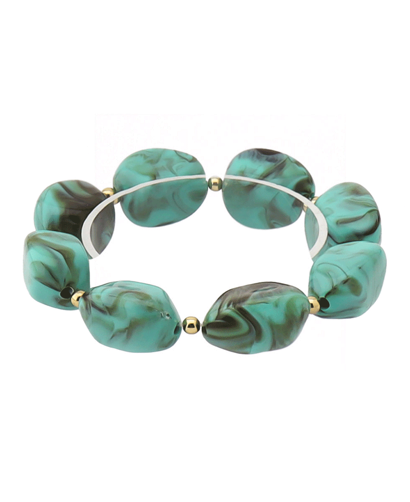 Multi Shape Bead Stretch Bracelet