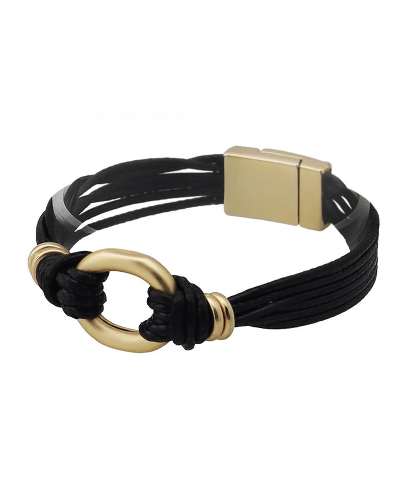 Oval Accent Magnetic Closure Bracelet