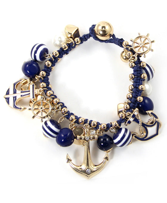 Nautica Anchor Tie Back Function Bracelet