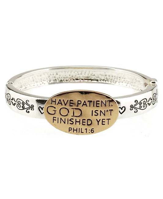 Message Hindge Bracelet - Philippians 1:6