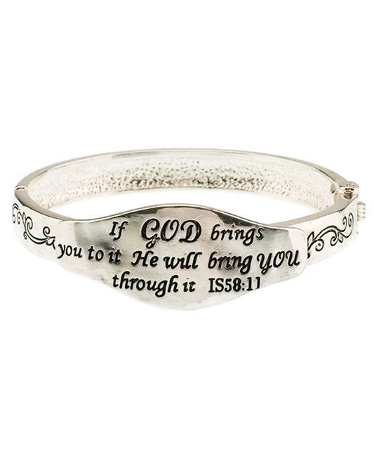 Message Hindge Bracelet - Isaiah 58:11