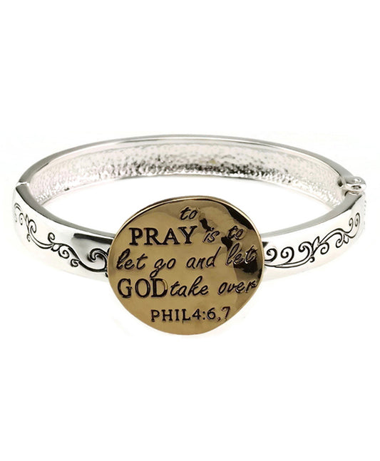 Message Hindge Bracelet - Philippians 4:6-7