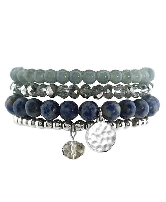 Semi Precious Stone Stackable Bracelet